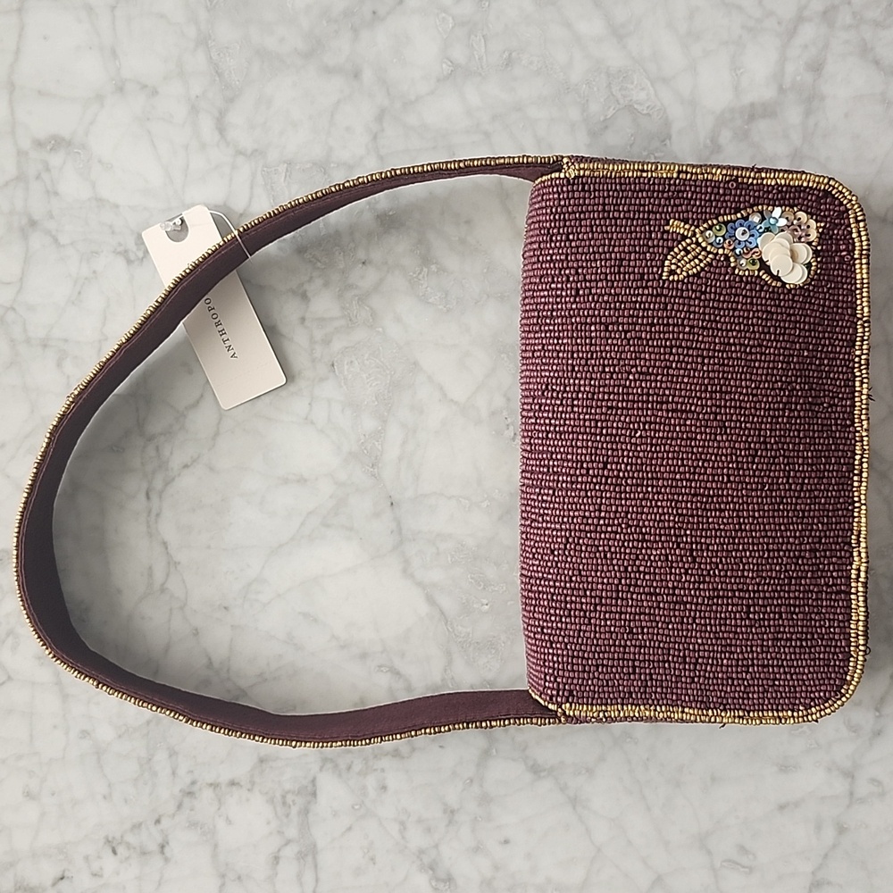 🌼 NWT Anthropologie Fiona pear beaded purse - Picture 5 of 5